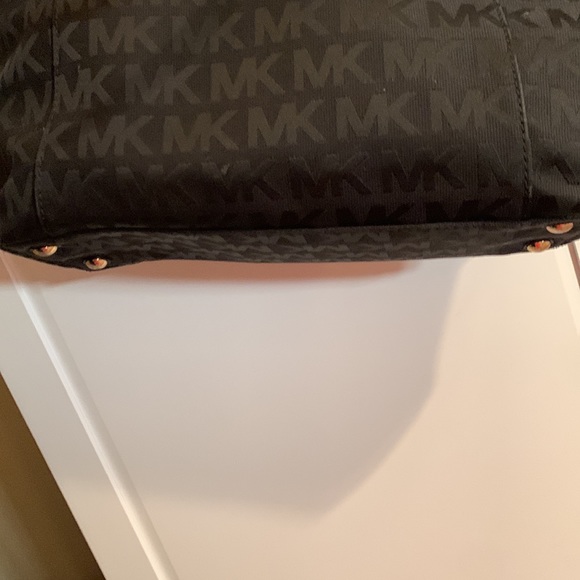 black with MK stitching and gold accent zippers and emblems - Picture 4 of 4